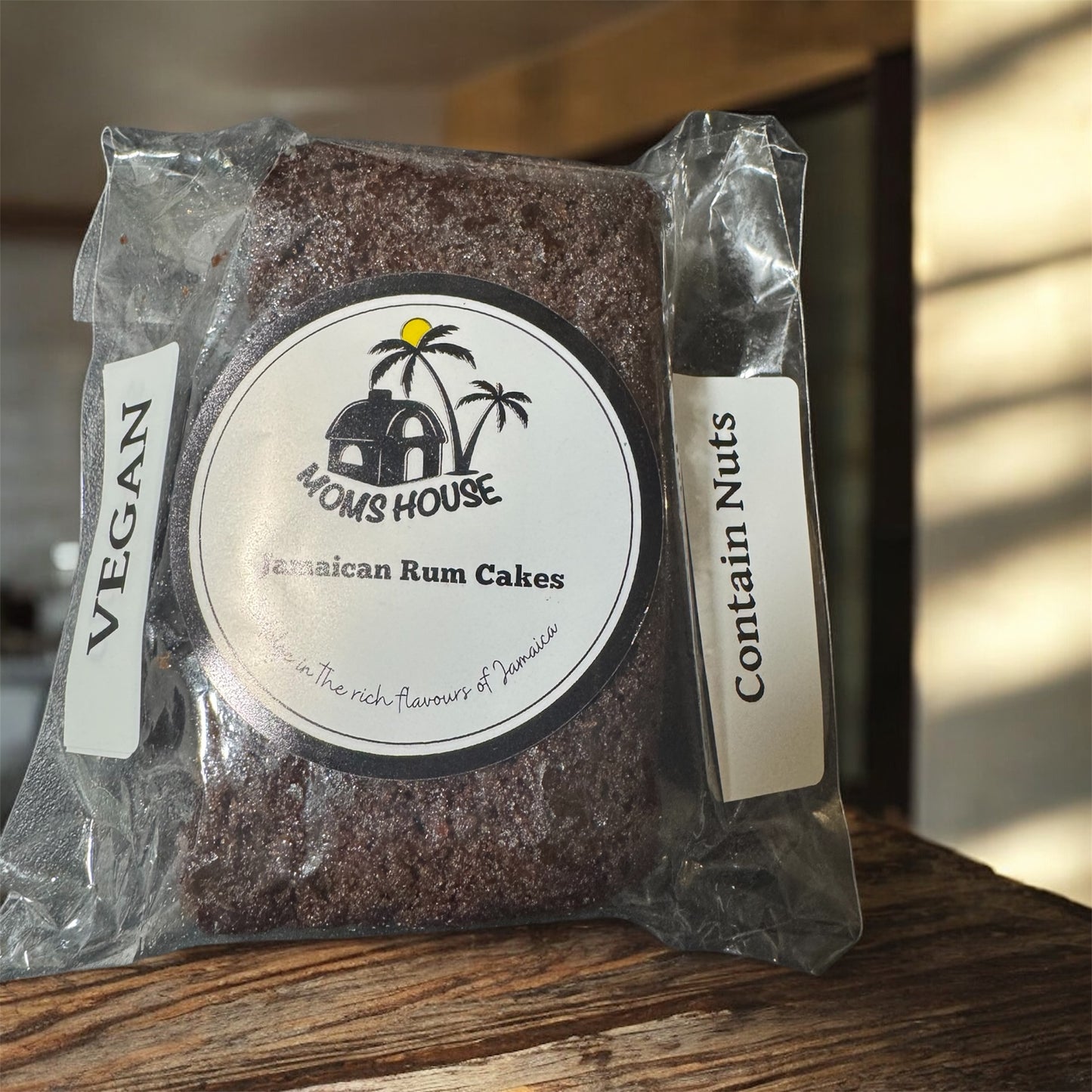 Vegan Jamaican Rum Cake Slice