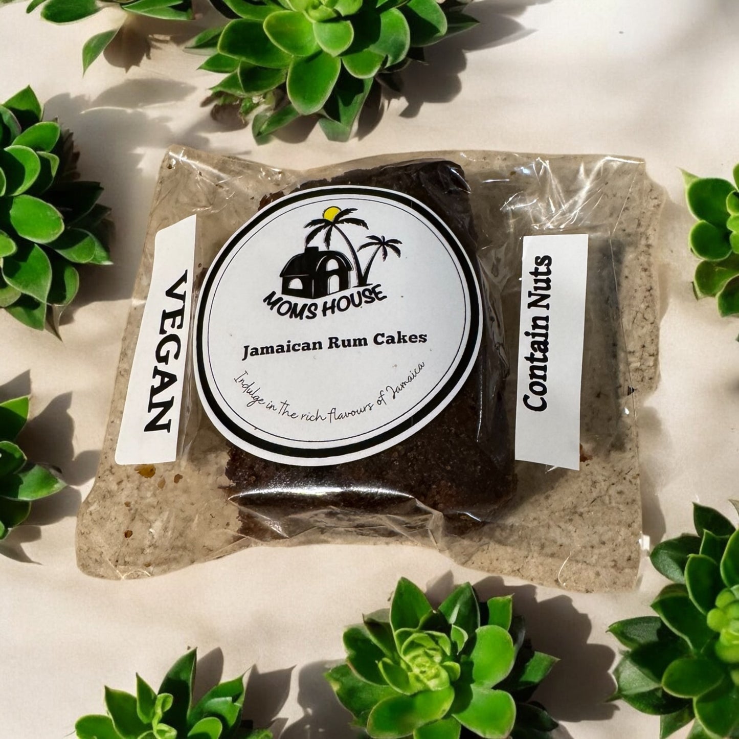 Vegan Jamaican Rum Cake Slice